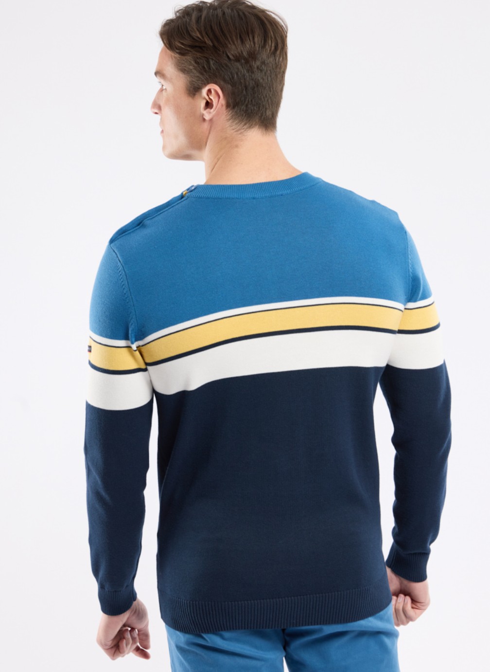 Pulls Pull 74826 marine deep/dark blue/milk homme bleu Armor Lux Pulls Pull 74826 marine deep/dark blue/milk homme bleu Bleu