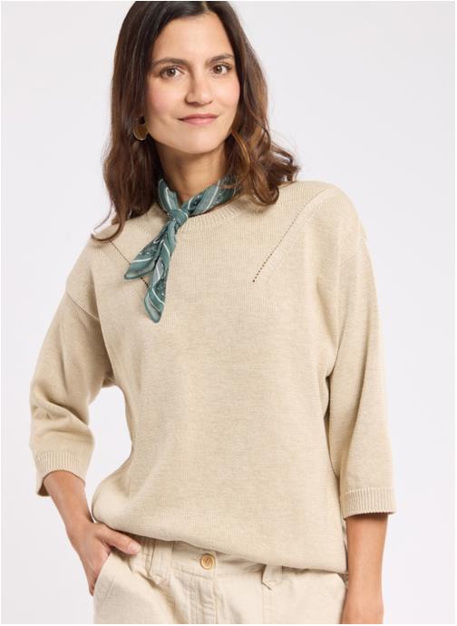Armor Lux Pulls Pull Heritage naturel femme beige