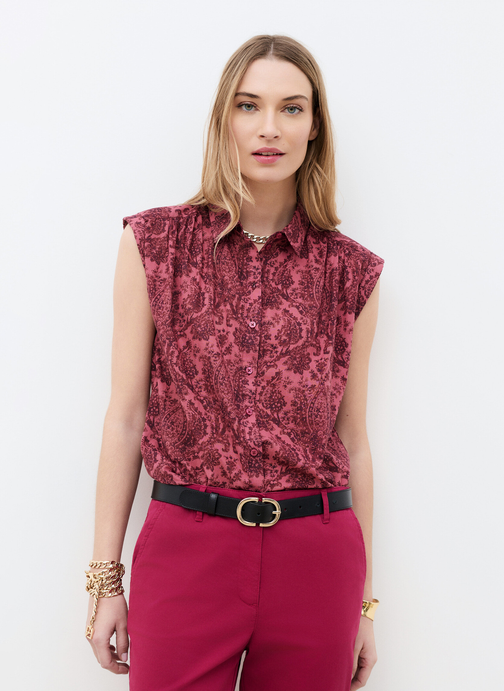 Chemises 261C-CELORA femme rouge Caroll Chemises 261C-CELORA femme rouge Rouge