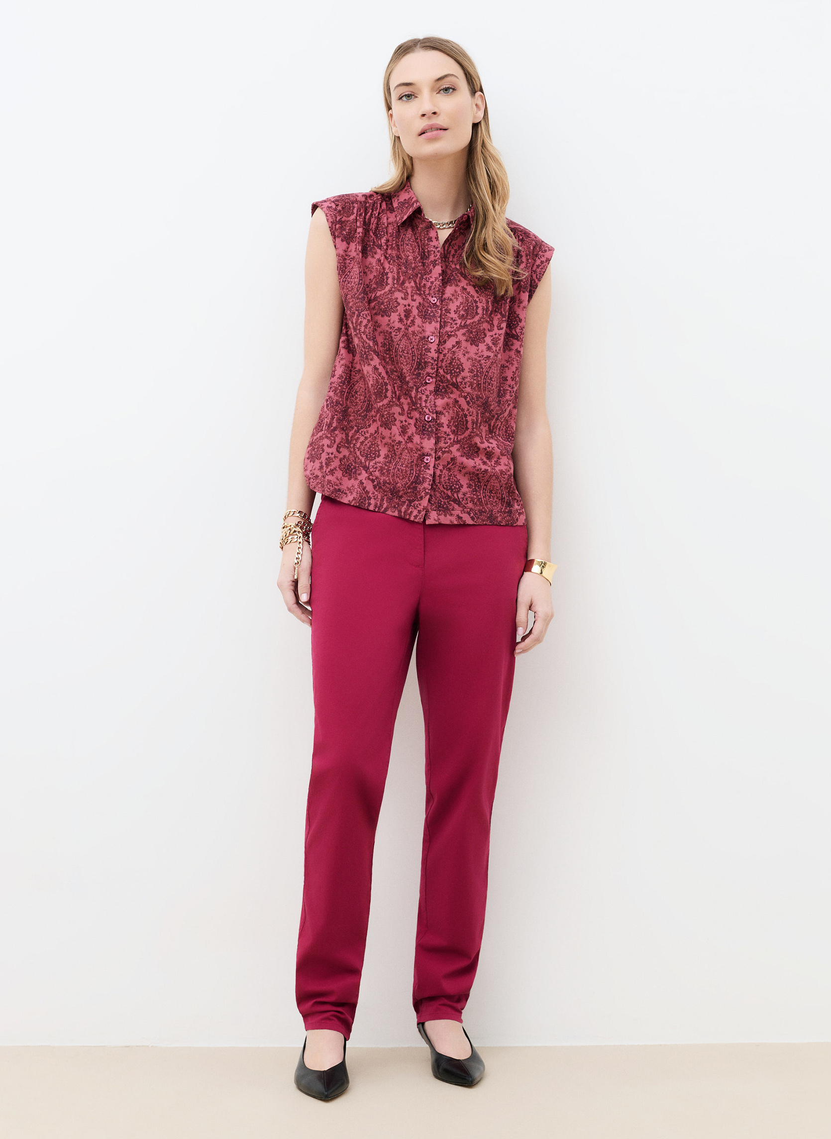 Chemises 261C-CELORA femme rouge Caroll Chemises 261C-CELORA femme rouge Rouge
