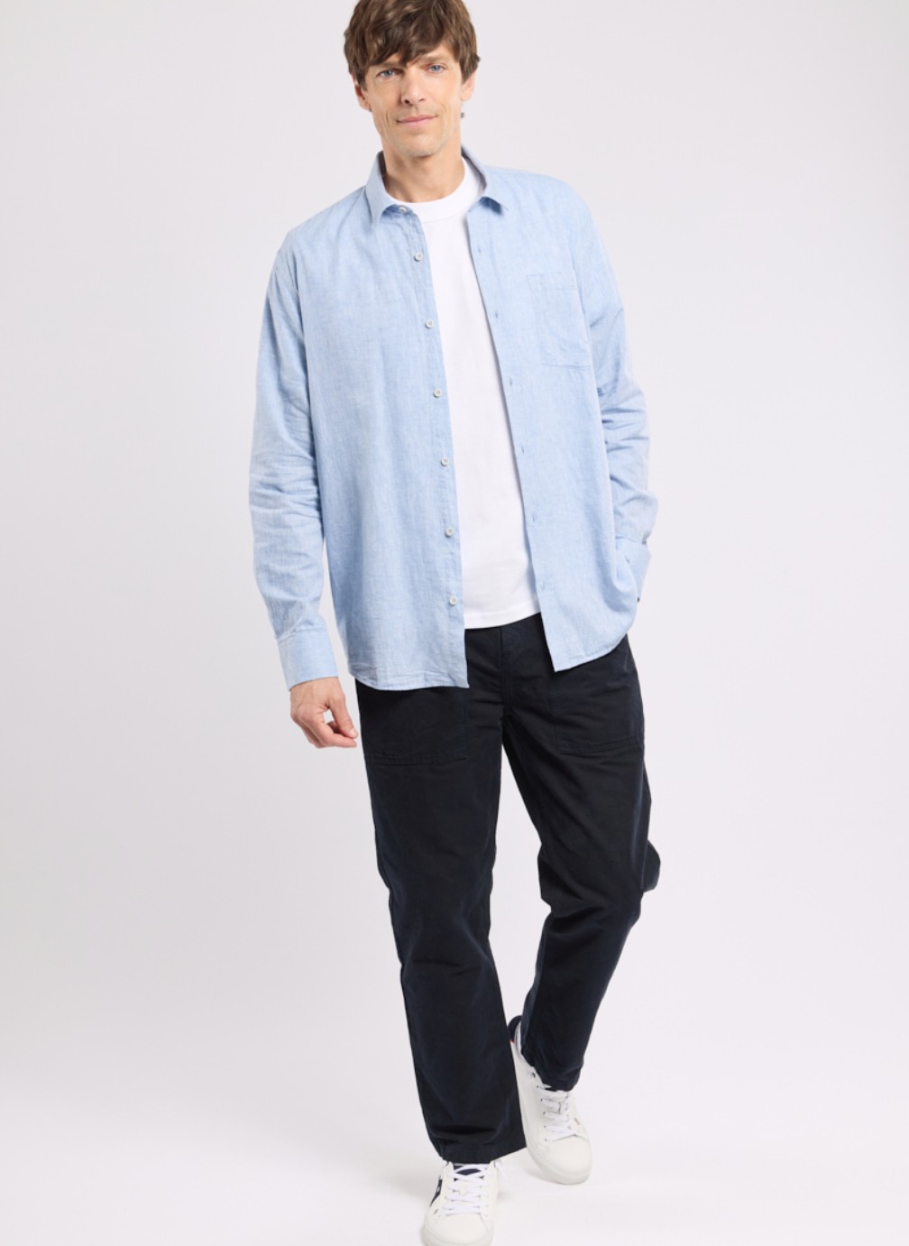 Chemises Chemise 75886 faux uni bleu homme bleu Armor Lux Chemises Chemise 75886 faux uni bleu homme bleu Bleu ciel