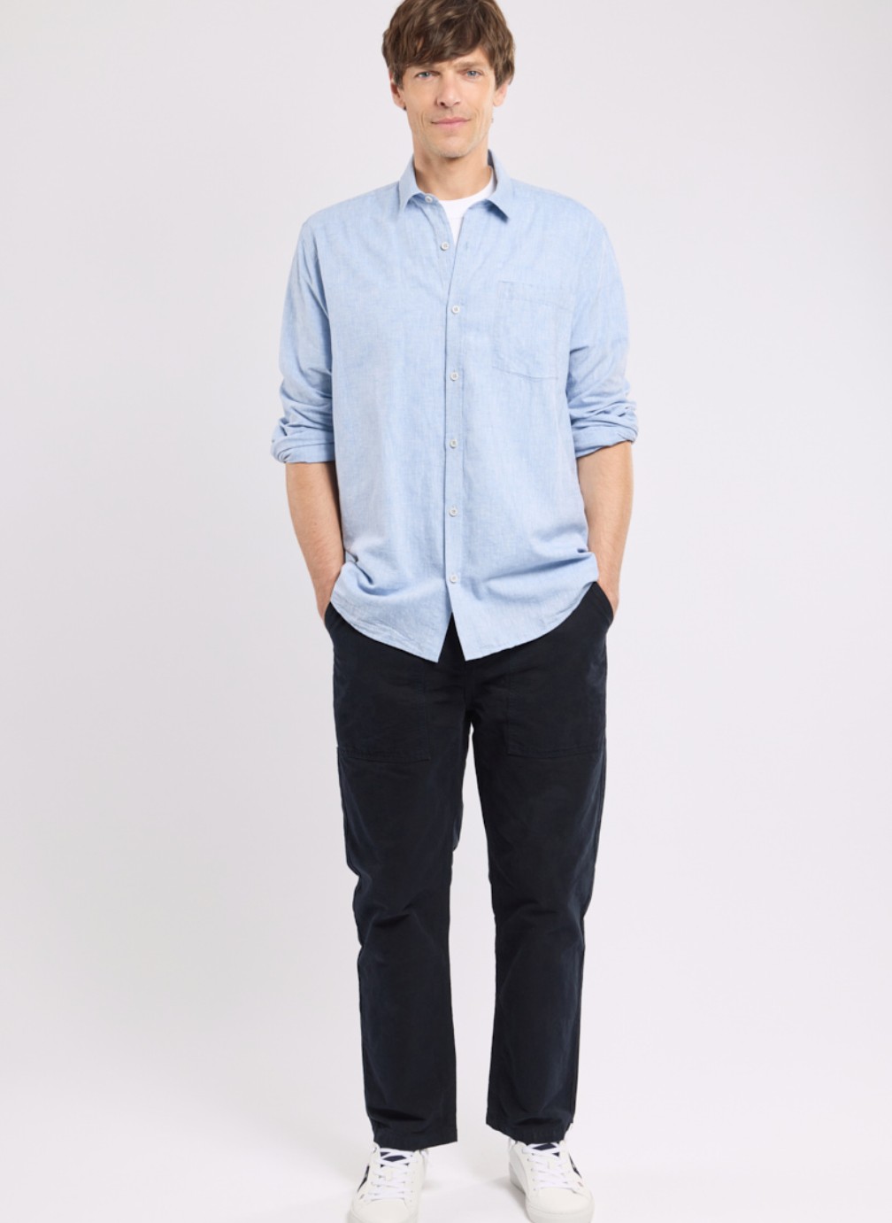 Chemises Chemise 75886 faux uni bleu homme bleu Armor Lux Chemises Chemise 75886 faux uni bleu homme bleu Bleu ciel