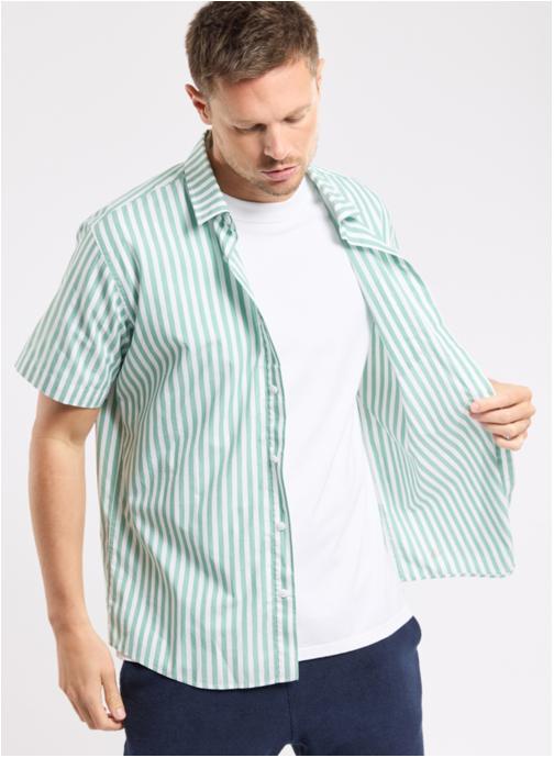 Armor Lux Chemises Chemise 75879 rayé ivy homme vert