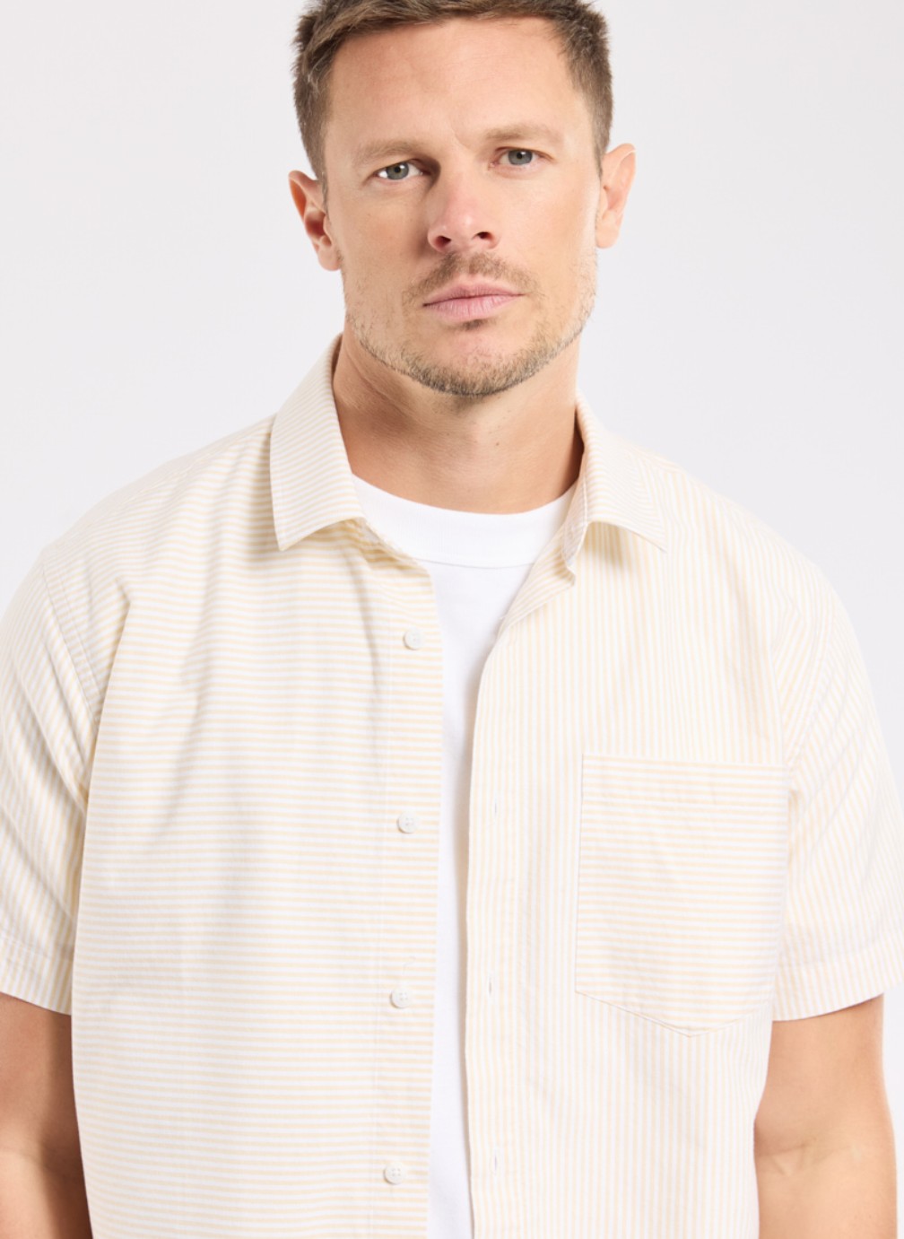 Chemises Chemise Heritage rayé yellow e23 homme jaune Armor Lux Chemises Chemise Heritage rayé yellow e23 homme jaune Jaune