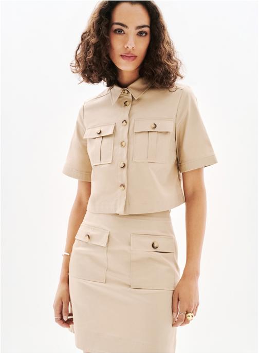 Caroll Chemises 252C-CLEO2 femme beige