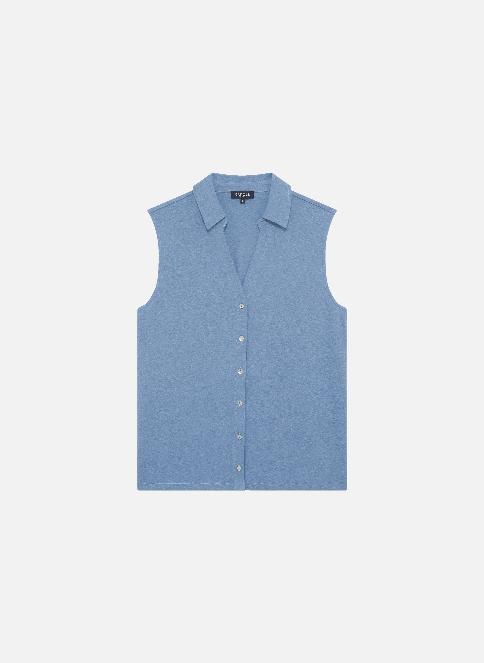 Chemises Débardeurs - 251T-TESTER femme bleu Caroll Chemises Débardeurs - 251T-TESTER femme bleu Bleu