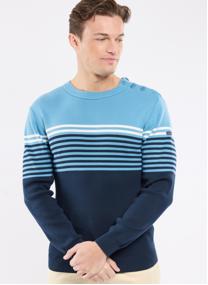 Pulls Pull 74774 marine deep/yellow e24/mil homme bleu Armor Lux Pulls Pull 74774 marine deep/yellow e24/mil homme bleu Bleu