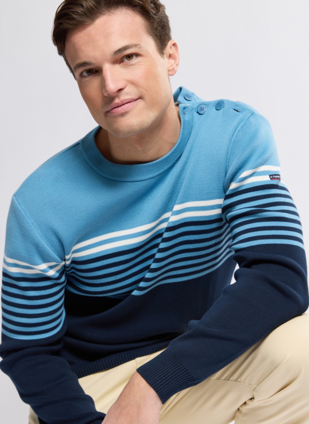 Pulls Pull 74774 marine deep/yellow e24/mil homme bleu Armor Lux Pulls Pull 74774 marine deep/yellow e24/mil homme bleu Bleu