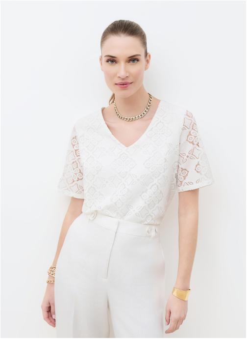 Caroll Tee-shirts 261T-TAGATHE femme blanc