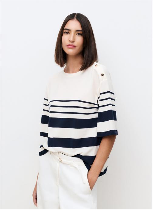 Caroll Tee-shirts 261T-TNAVIRE femme bleu