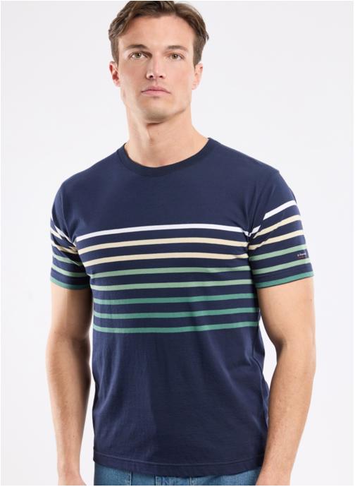 Armor Lux Tee-shirts T-shirt 75895 blanc/multicol e26 homme bleu