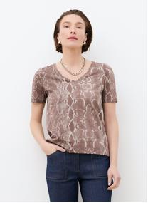 Tee-shirts 261T-THUGA-SNAKE femme beige