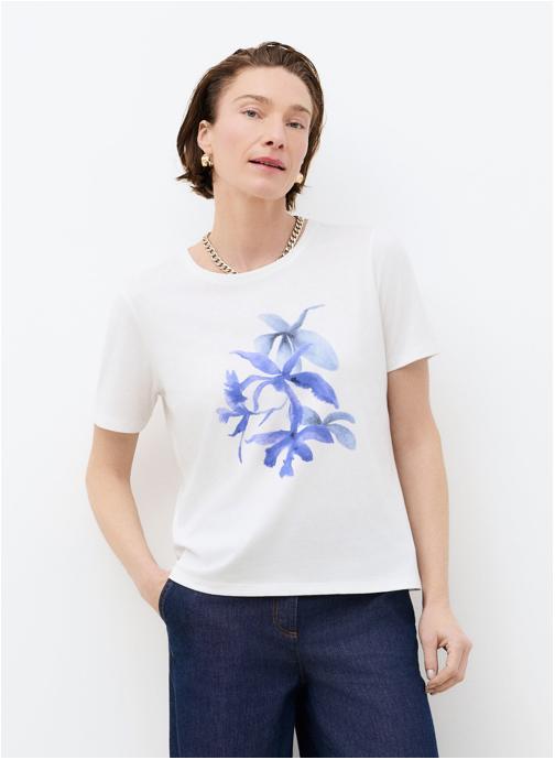 Caroll Tee-shirts 261T-TIM-ORCHIDE femme bleu