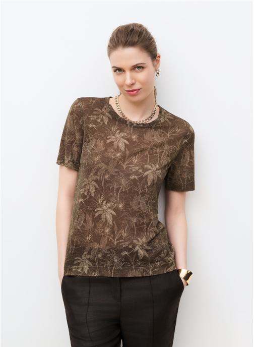 Caroll Tee-shirts 261T-TJOANA-JUNGLE femme marron