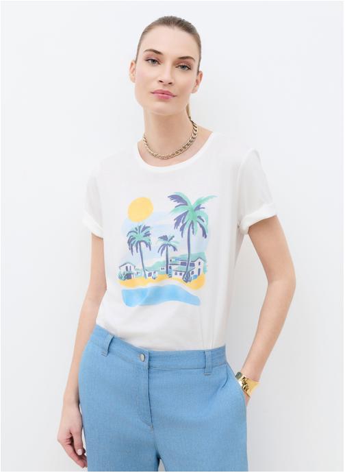 Caroll Tee-shirts 261T-TIM-RELAX femme blanc
