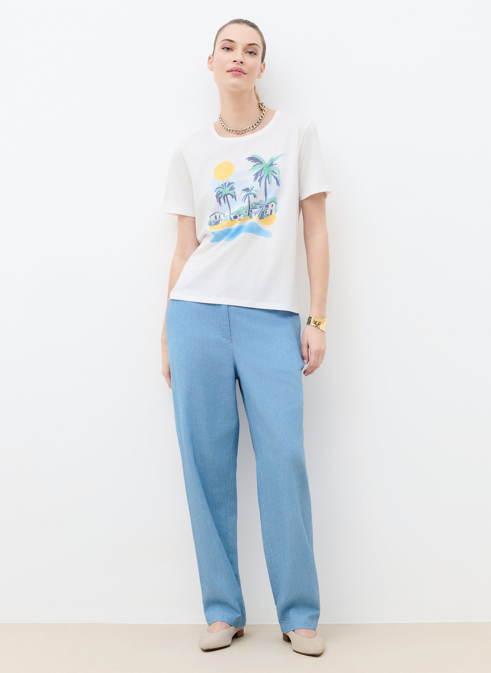 Tee-shirts 261T-TIM-RELAX femme blanc Caroll Tee-shirts 261T-TIM-RELAX femme blanc Blanc