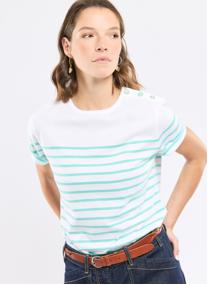 Tee-shirts Marinière 76119 blanc/federal blue femme bleu Armor Lux Tee-shirts Marinière 76119 blanc/federal blue femme bleu Turquoise