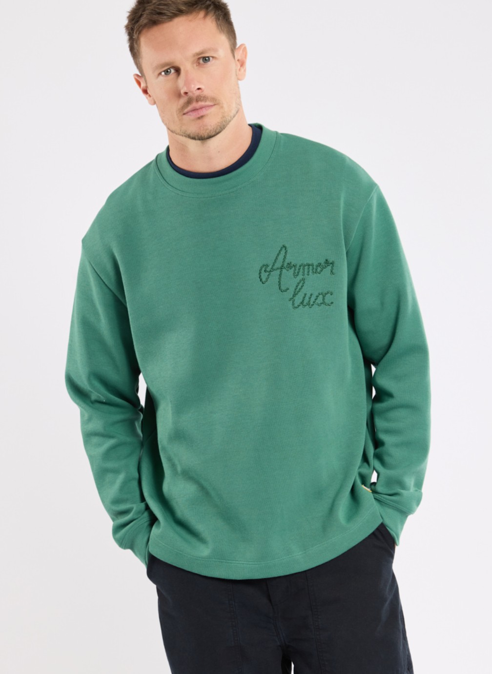 Sweats à capuche Sweat 74825 marine deep homme vert Armor Lux Sweats à capuche Sweat 74825 marine deep homme vert Vert foncé