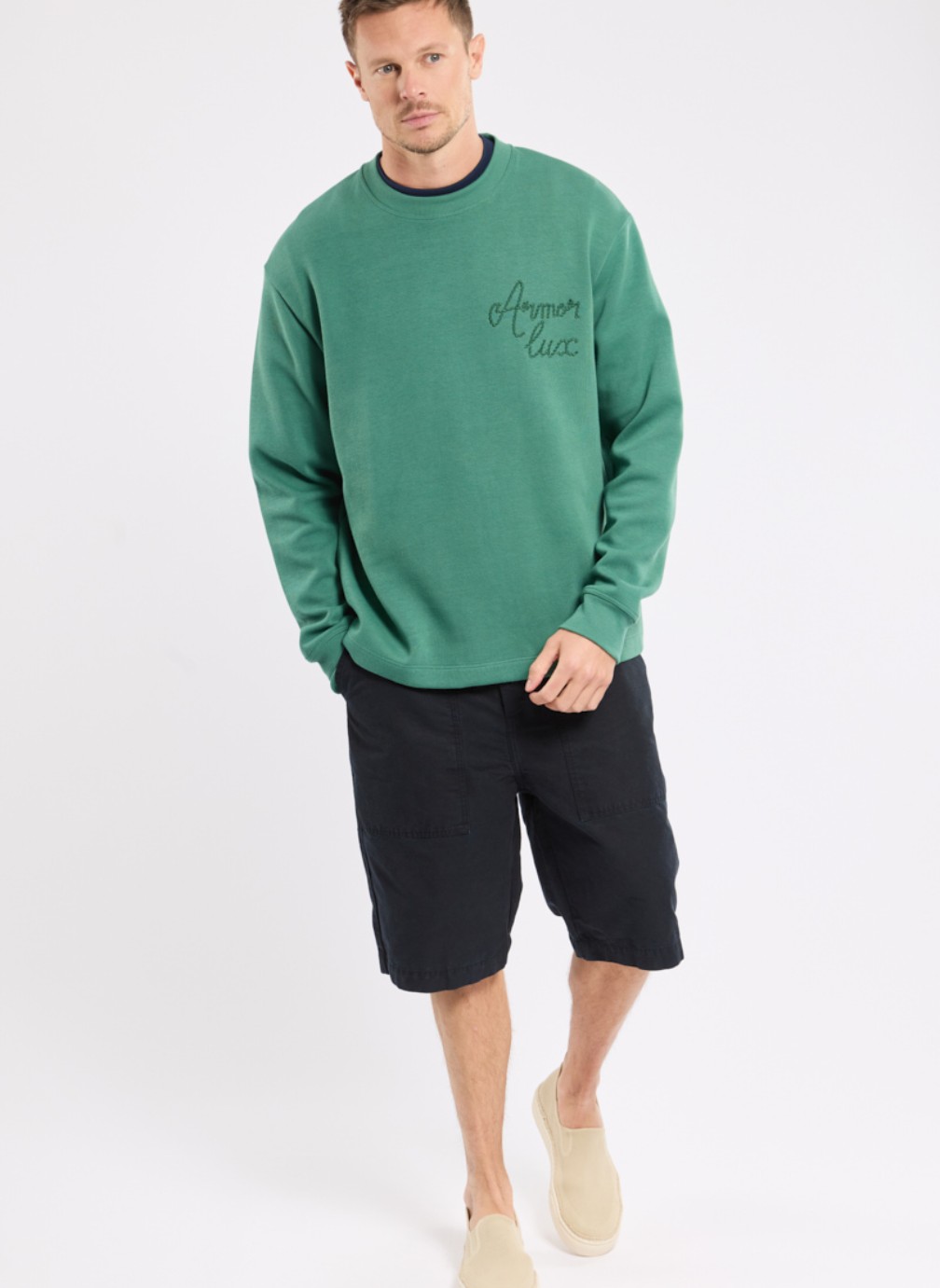 Sweats à capuche Sweat 74825 marine deep homme vert Armor Lux Sweats à capuche Sweat 74825 marine deep homme vert Vert foncé