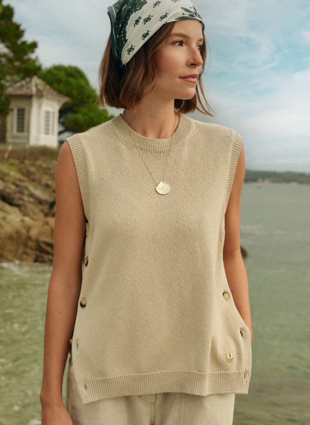 Débardeurs Débardeur Heritage naturel femme beige Armor Lux Débardeurs Débardeur Heritage naturel femme beige Beige