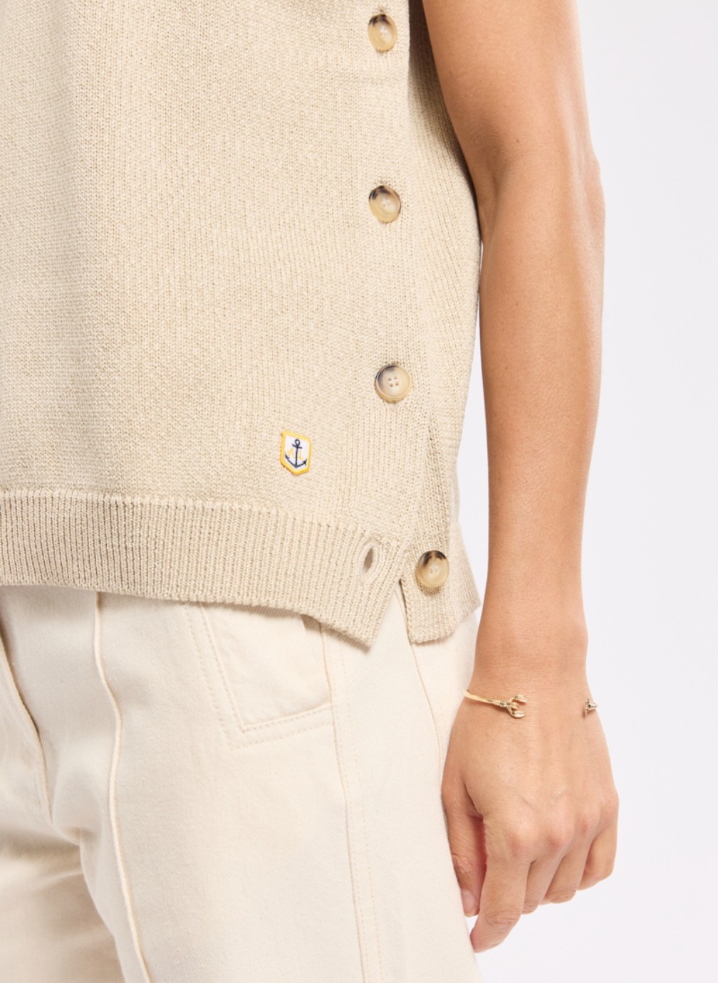 Débardeurs Débardeur Heritage naturel femme beige Armor Lux Débardeurs Débardeur Heritage naturel femme beige Beige