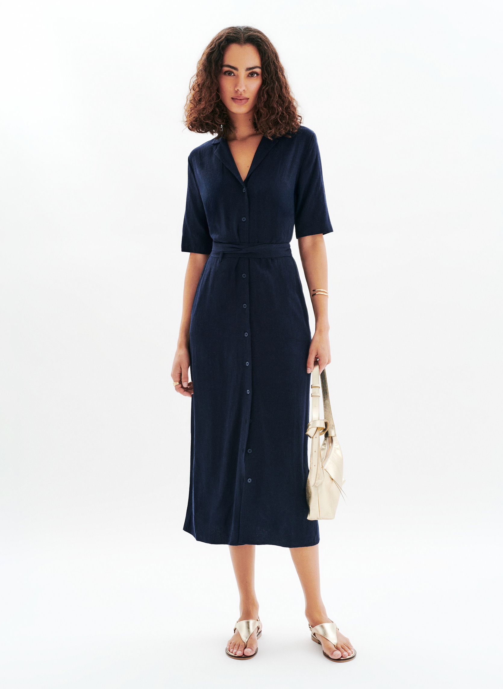 Robes 252R-RTIFANNY2 femme bleu Caroll Robes 252R-RTIFANNY2 femme bleu Bleu marine
