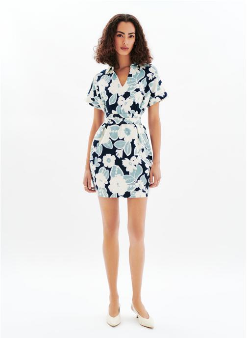 Caroll Robes 251R-ROKAN femme bleu