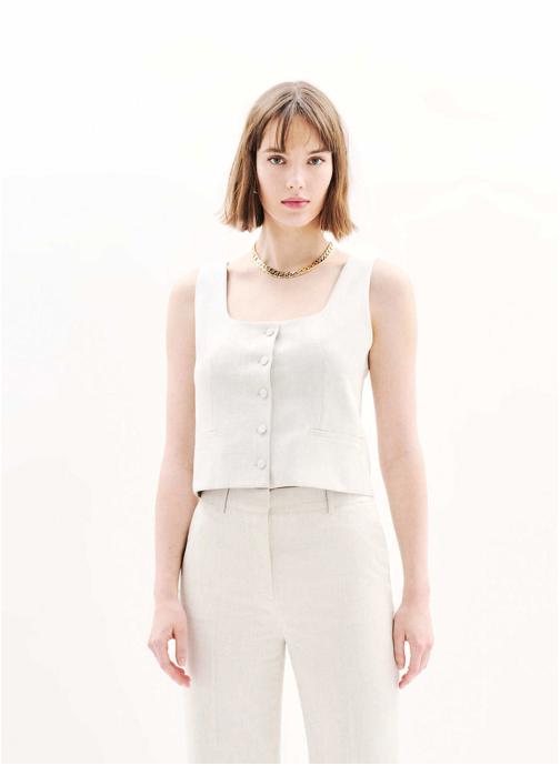 Caroll Tops 251V-VIREVOLTE femme beige