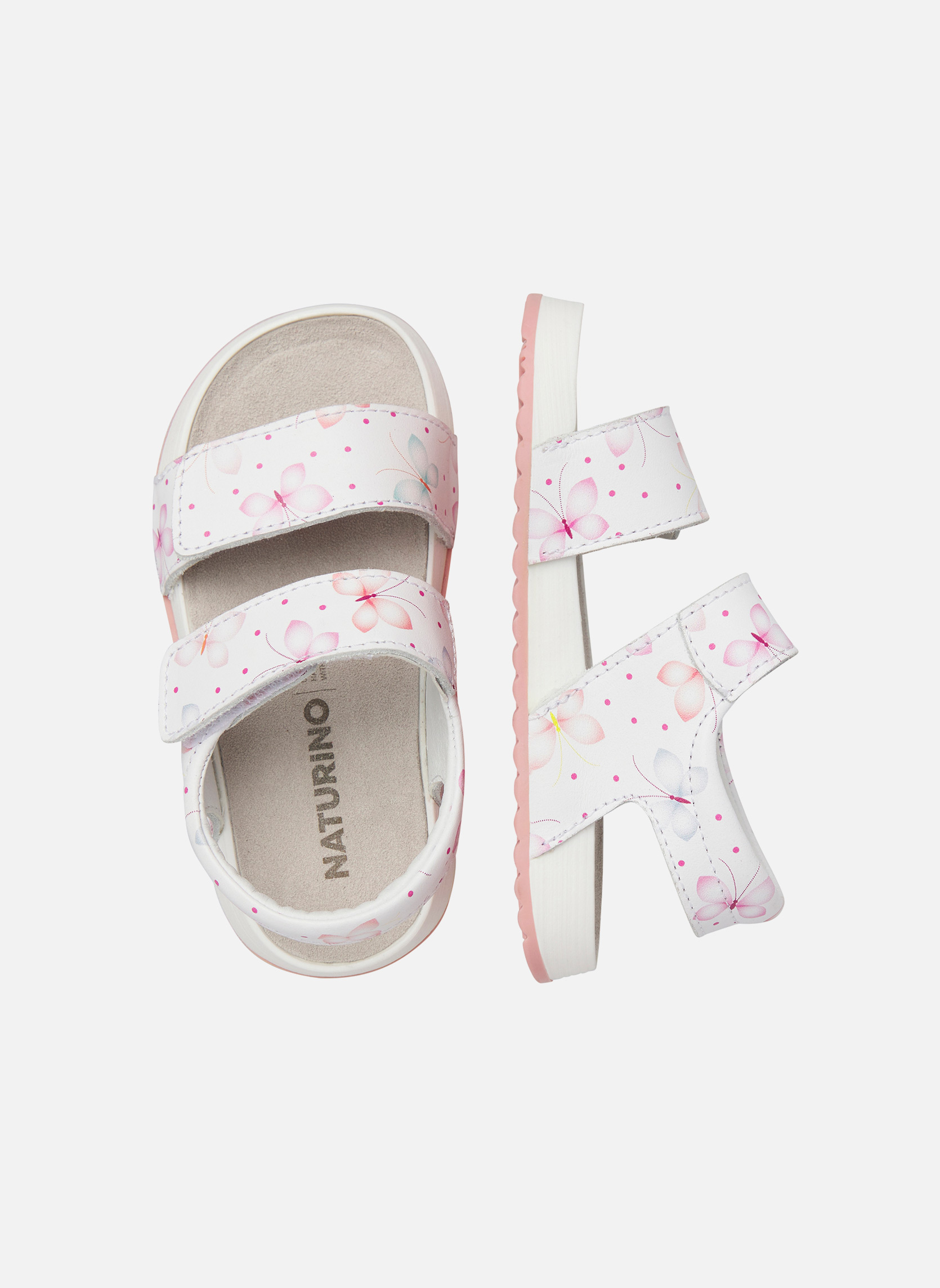 Sandales Sandales SALNY. Blanc-Rose fille rose Naturino Sandales Sandales SALNY. Blanc-Rose fille rose Rose