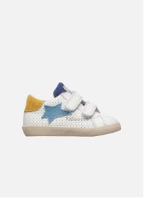 Baskets basses Sneakers ALNOITE 2 VL. Blanc-Bleu clair- garçon blanc