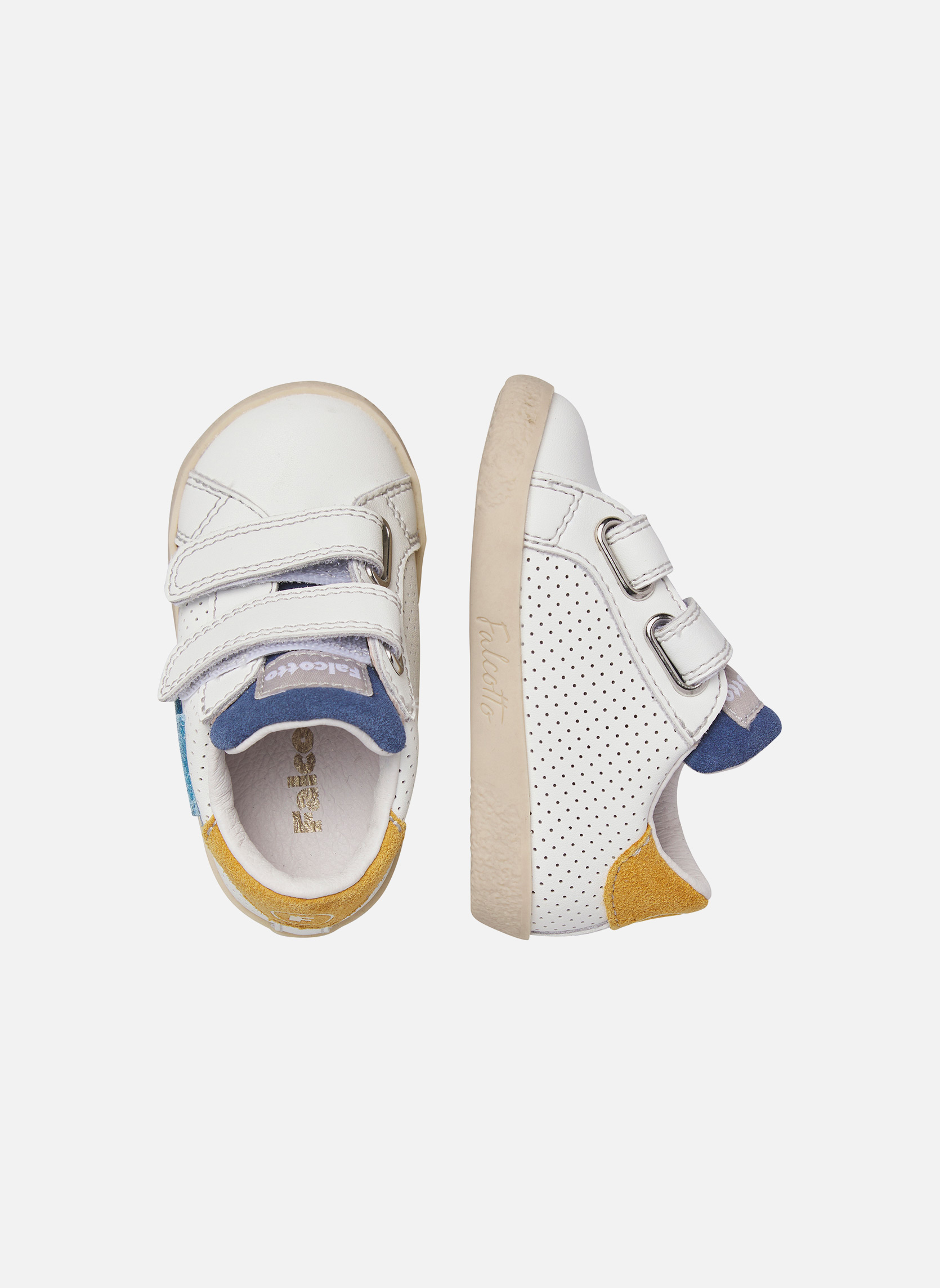 Baskets basses Sneakers ALNOITE 2 VL. Blanc-Bleu clair- garçon blanc Falcotto Baskets basses Sneakers ALNOITE 2 VL. Blanc-Bleu clair- garçon blanc Blanc