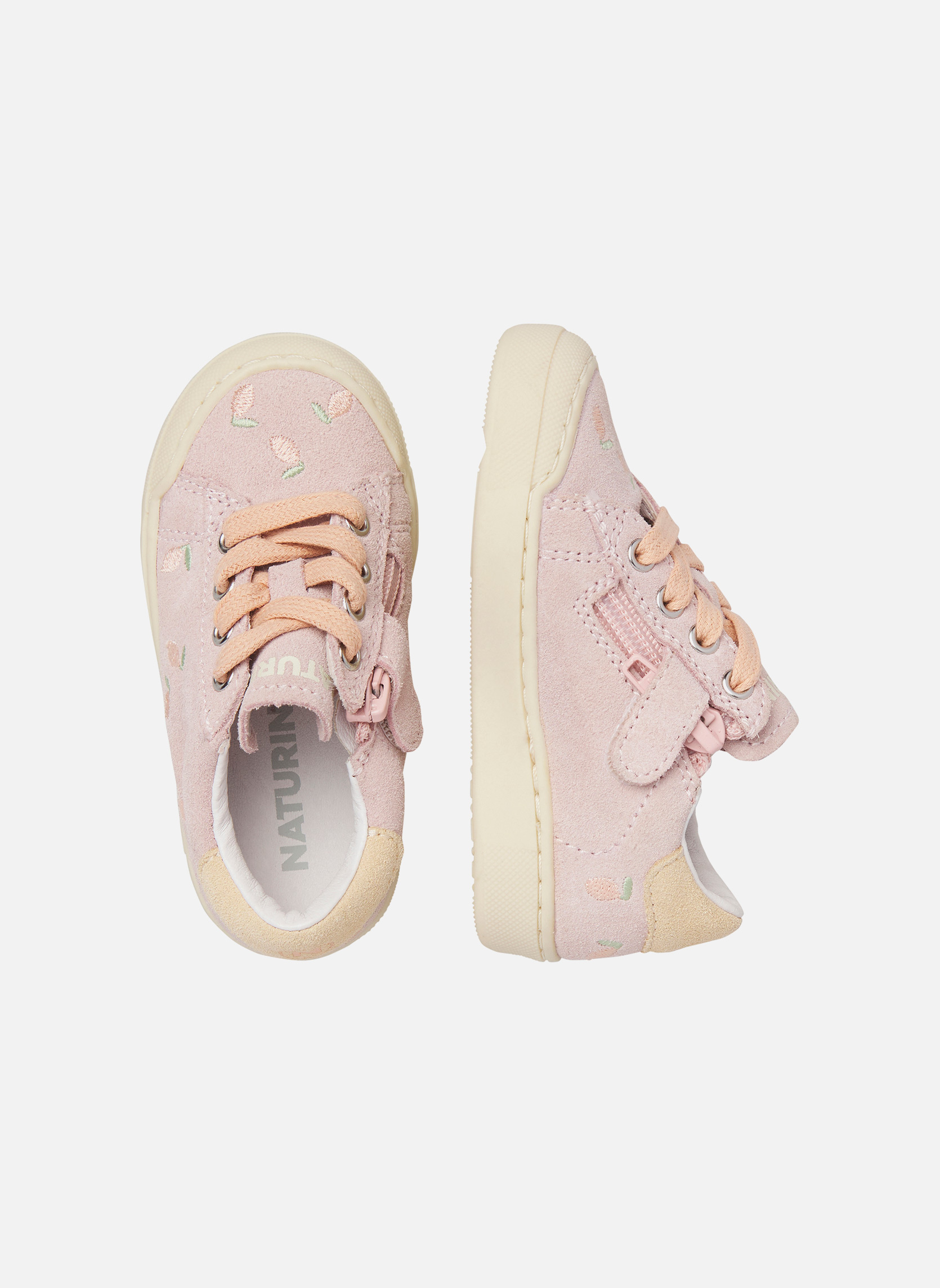 Baskets basses Sneakers EINDHOVEN 2 EMBR.ZIP. Rose-Vanille fille rose Naturino Baskets basses Sneakers EINDHOVEN 2 EMBR.ZIP. Rose-Vanille fille rose Rose clair