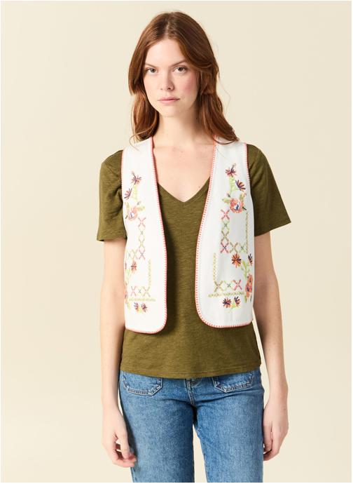 Bonobo Gilets TAHITI2GILF femme blanc