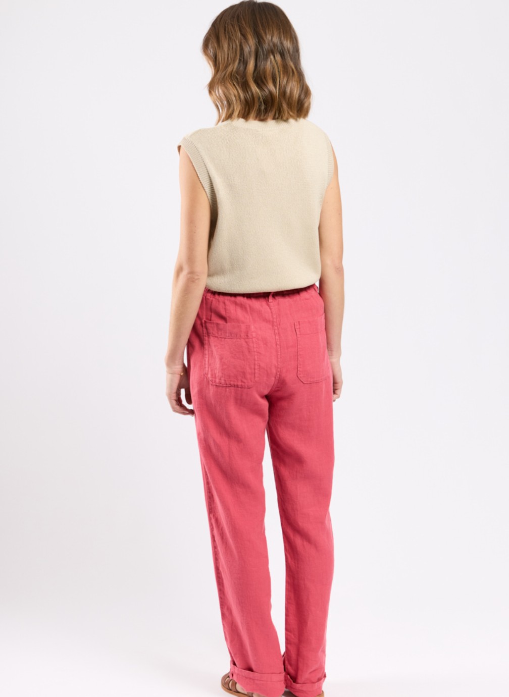 Pantalons droit Pantalon 76054 primerose femme rose Armor Lux Pantalons droit Pantalon 76054 primerose femme rose Rose foncé