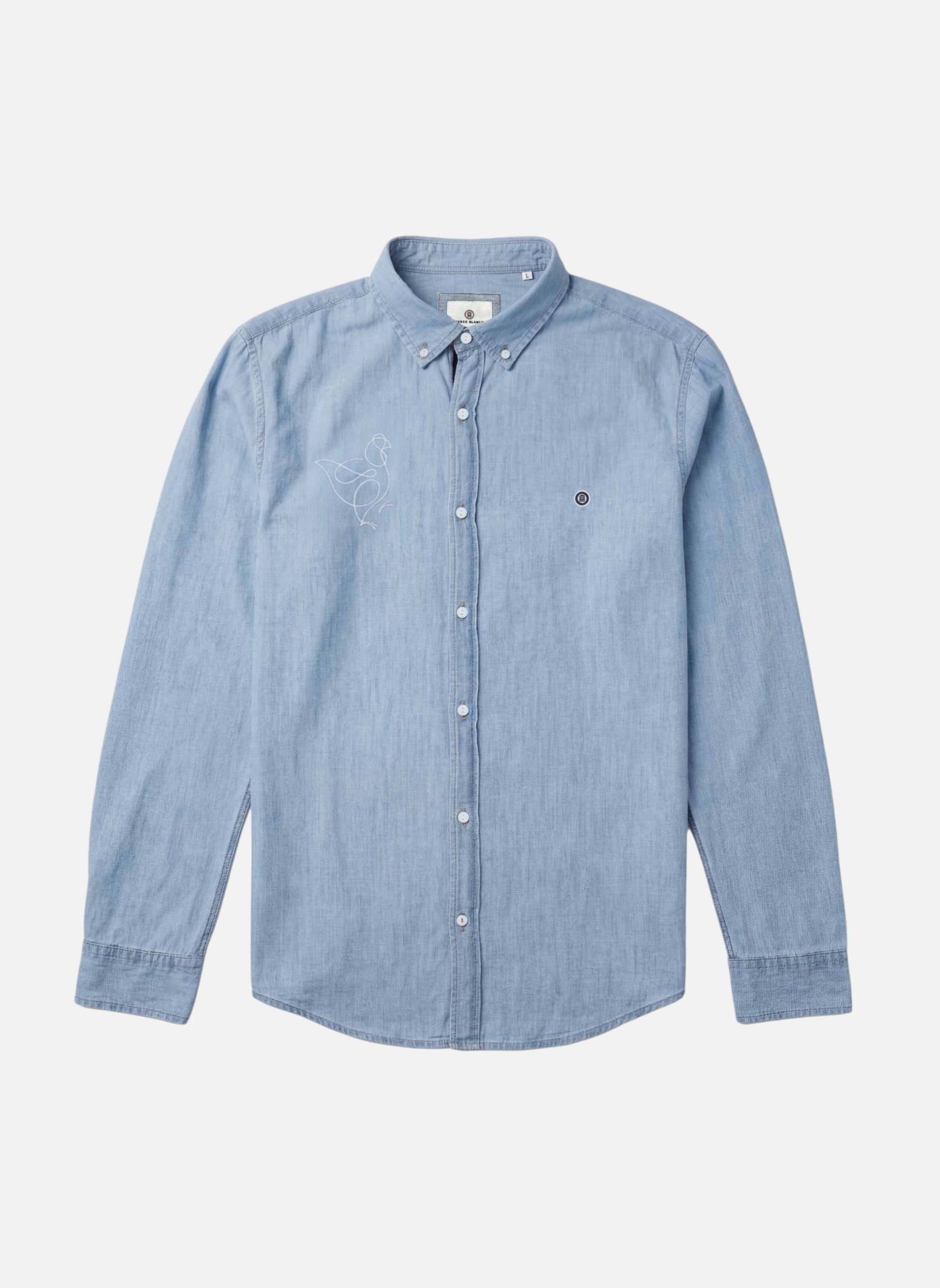 Chemises Chemise ML homme bleu Serge Blanco Chemises Chemise ML homme bleu Bleu
