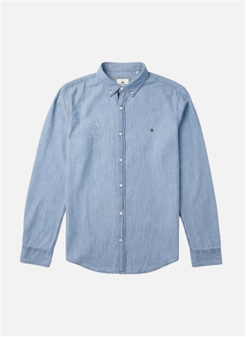 Serge Blanco Chemises Chemise ML homme bleu