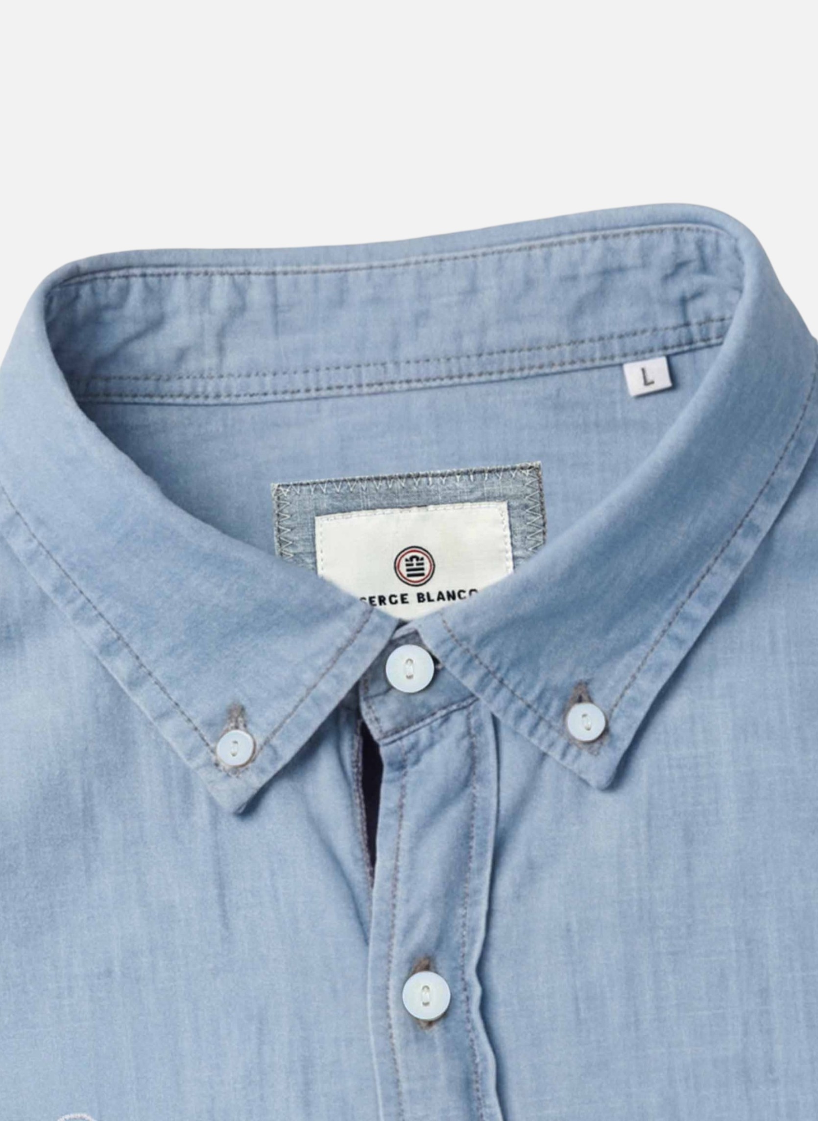 Chemises Chemise ML homme bleu Serge Blanco Chemises Chemise ML homme bleu Bleu