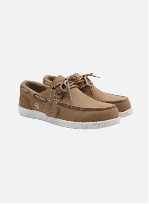 Serge Blanco Chaussures bateaux Socoa homme beige