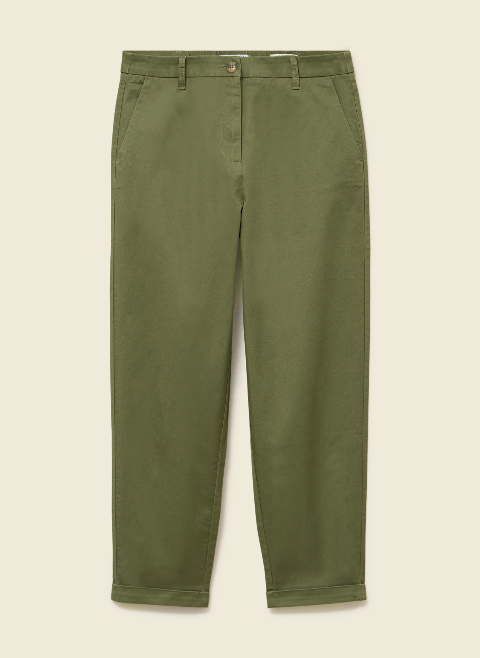 Pantalons droit TAILCHINOF femme vert Bonobo Pantalons droit TAILCHINOF femme vert Kaki