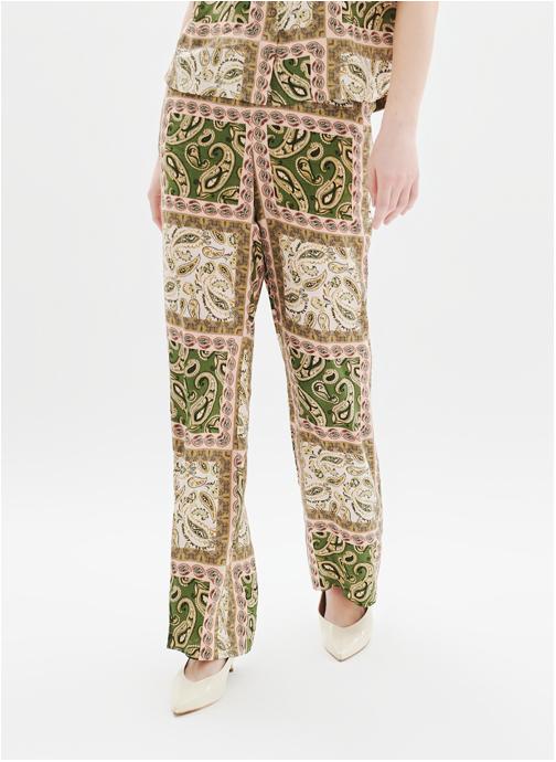 Caroll Pantalons droit 252P-PATOCHE femme vert