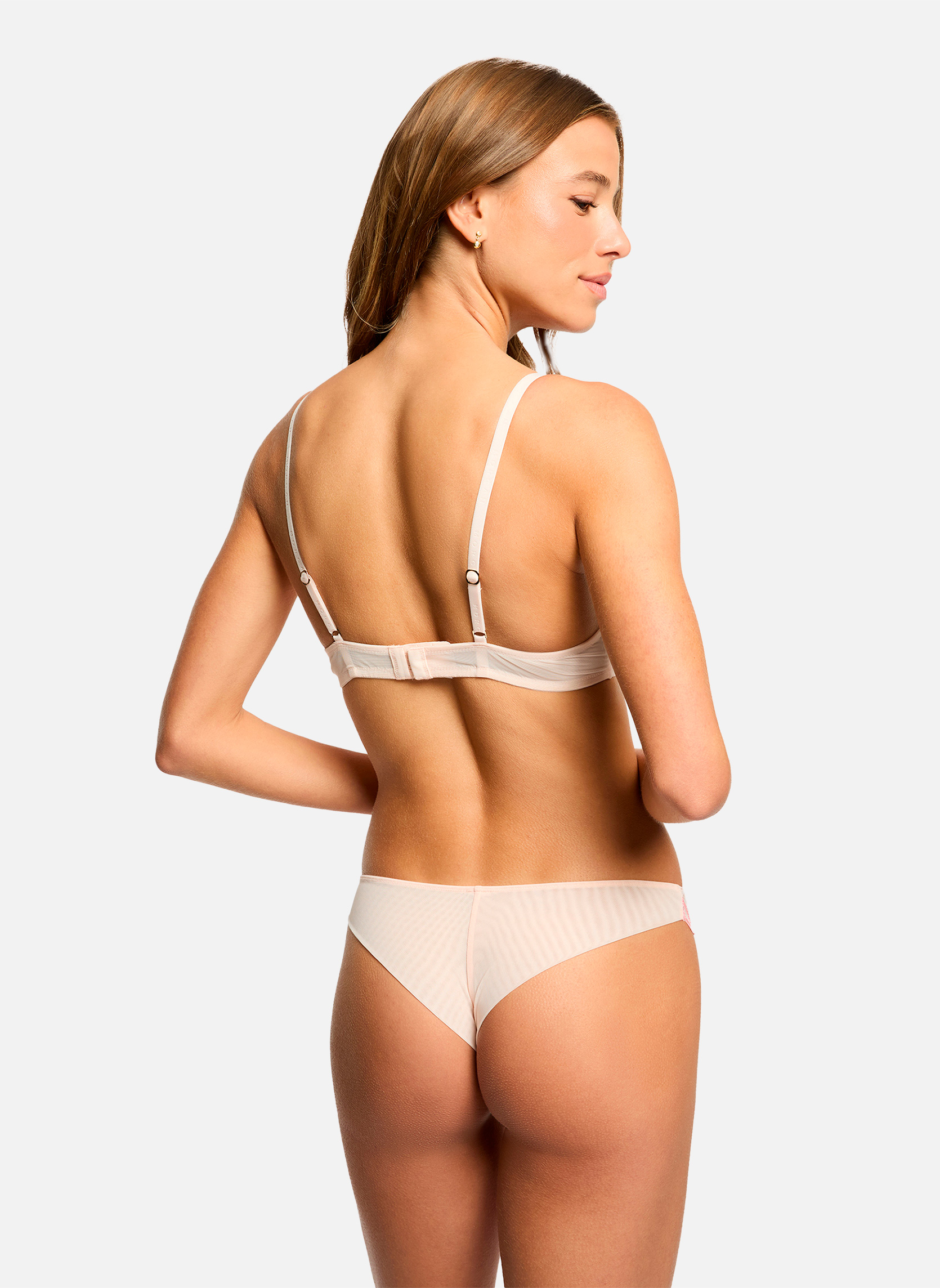 Culottes Tanga poudre Angie femme rose Morgan Culottes Tanga poudre Angie femme rose Rose