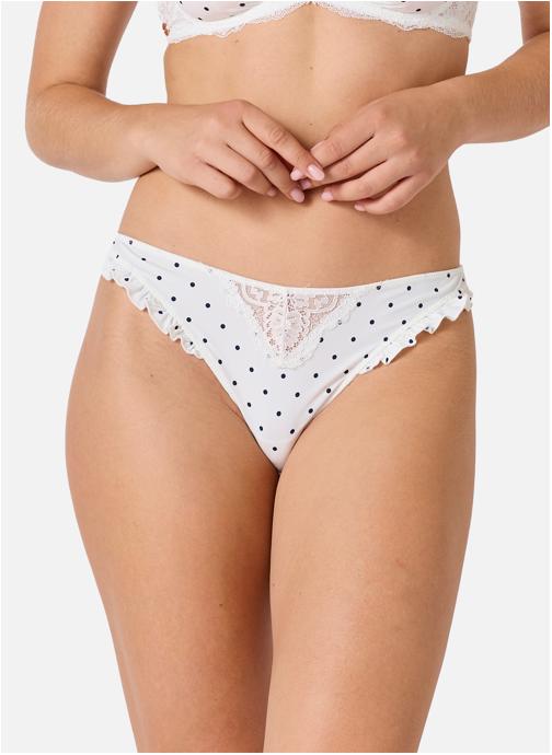 Brigitte Bardot Culottes Tanga ivoire Amusette femme blanc