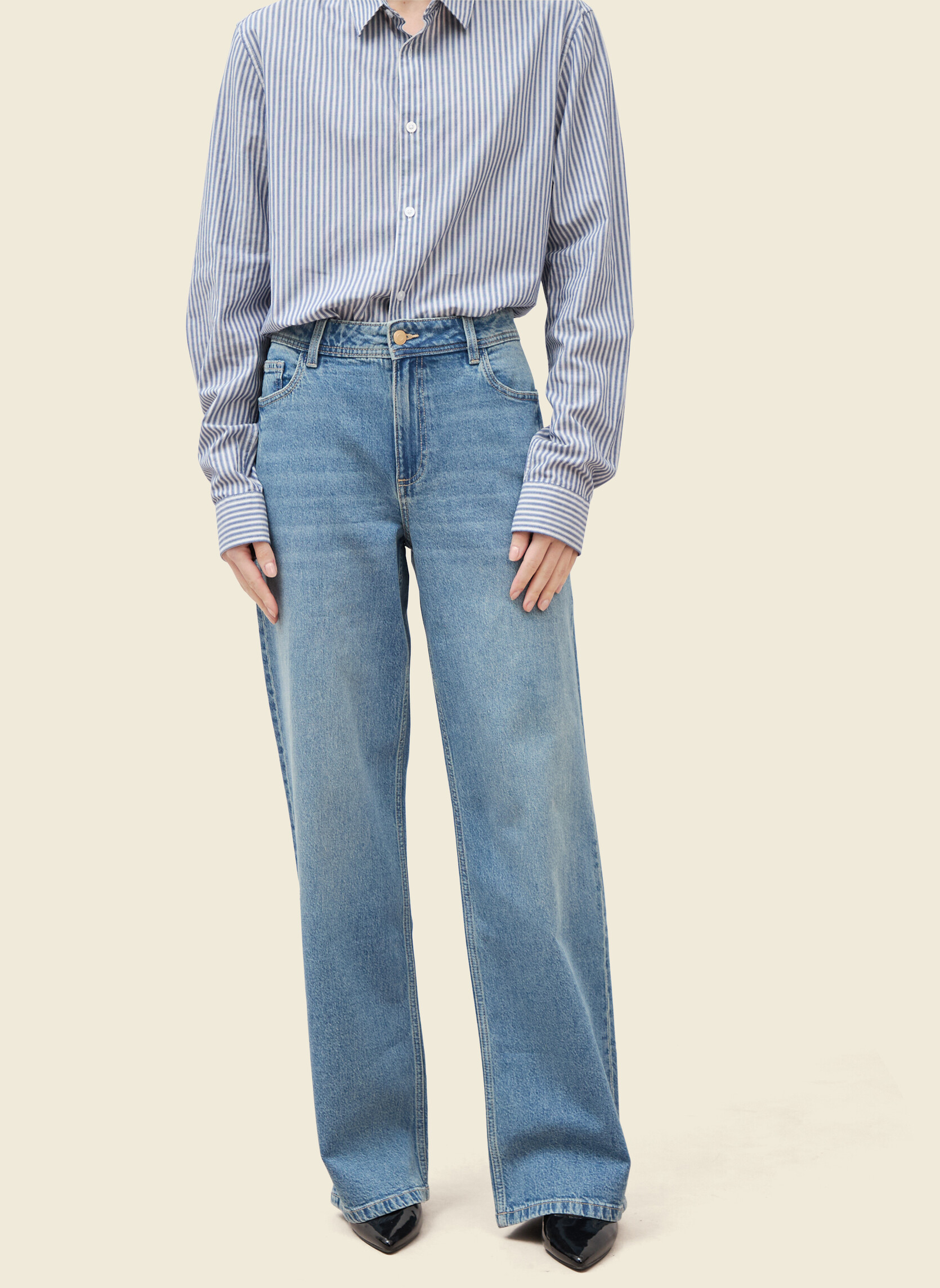 Jeans droit LISBOA-RELAX femme bleu Bonobo Jeans droit LISBOA-RELAX femme bleu Bleu