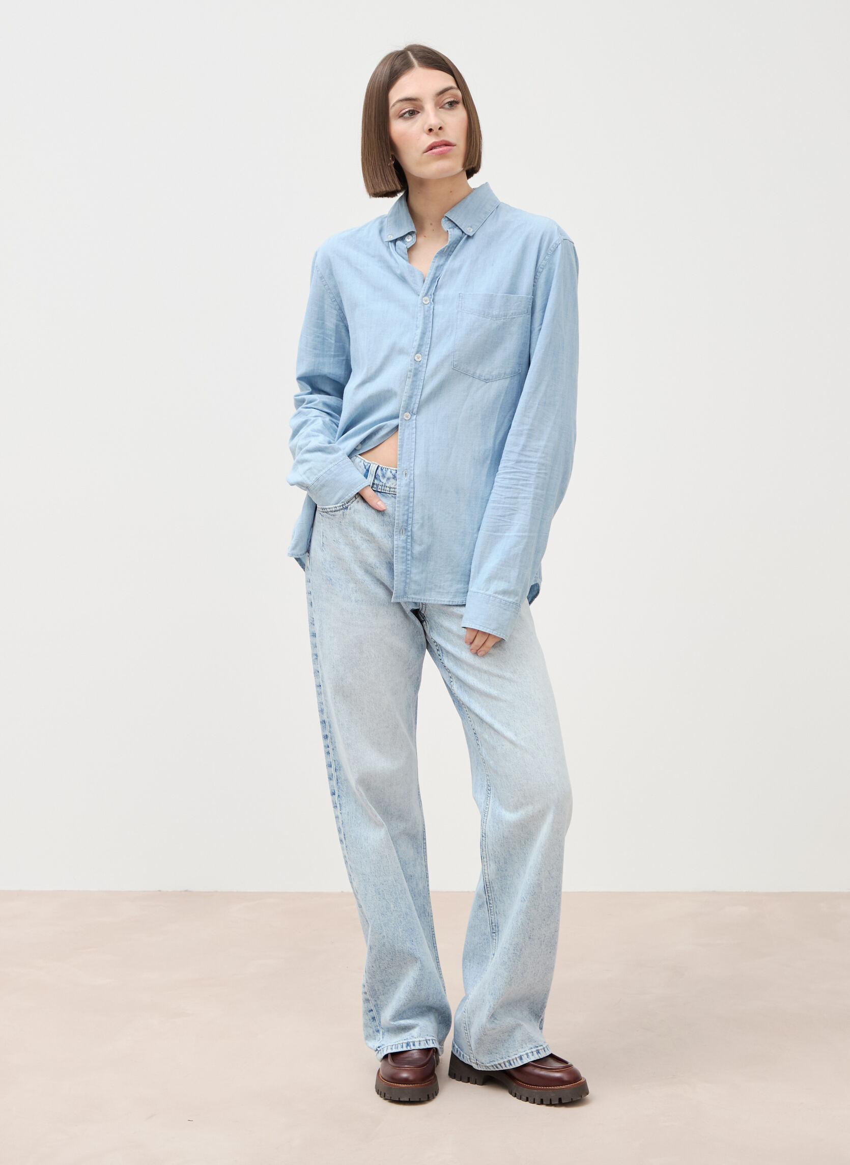 Jeans droit LISBOA-RELAX femme bleu Bonobo Jeans droit LISBOA-RELAX femme bleu Bleu clair