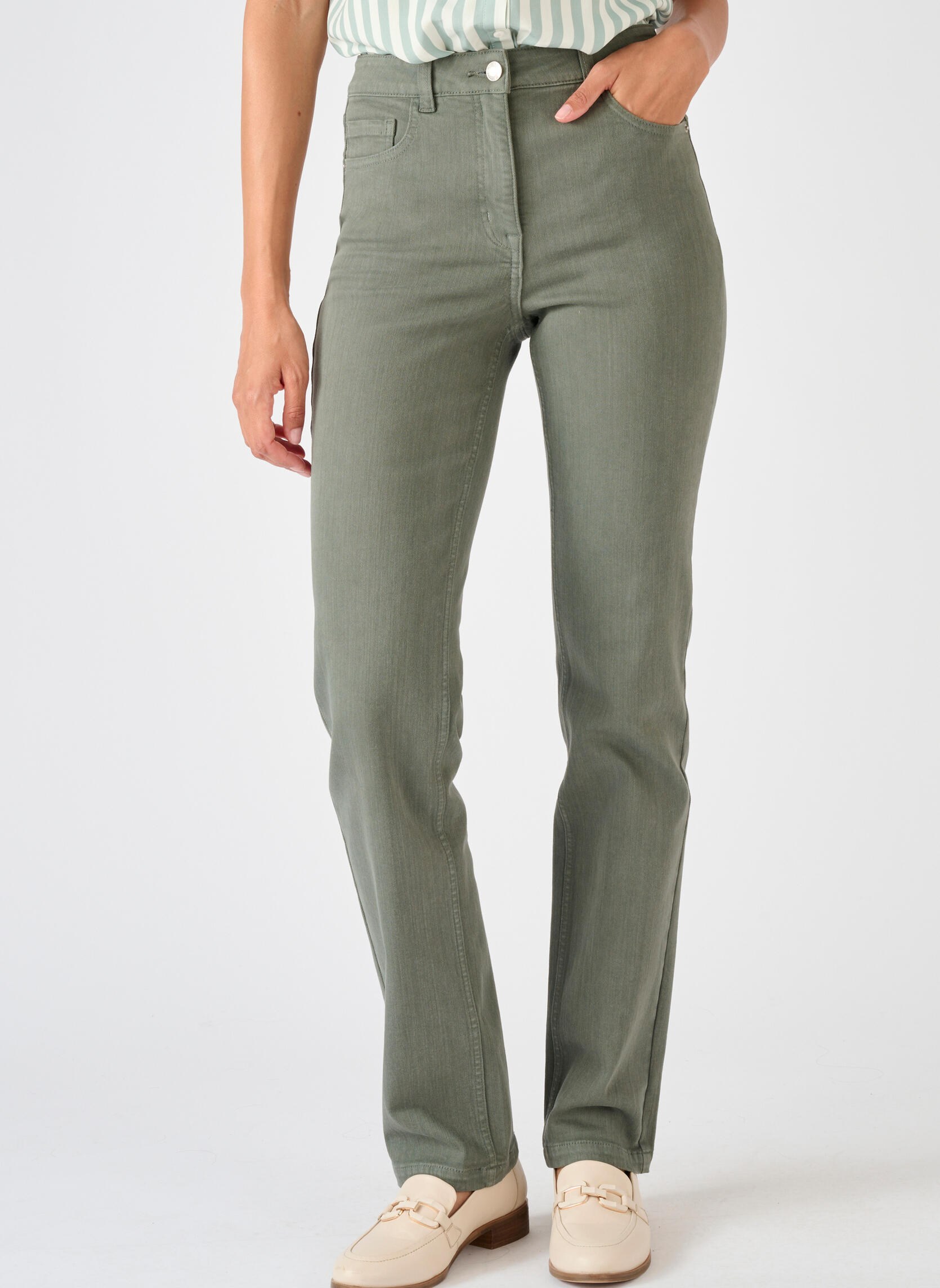 Jeans droit 84360 femme vert Damart Jeans droit 84360 femme vert Vert pastel