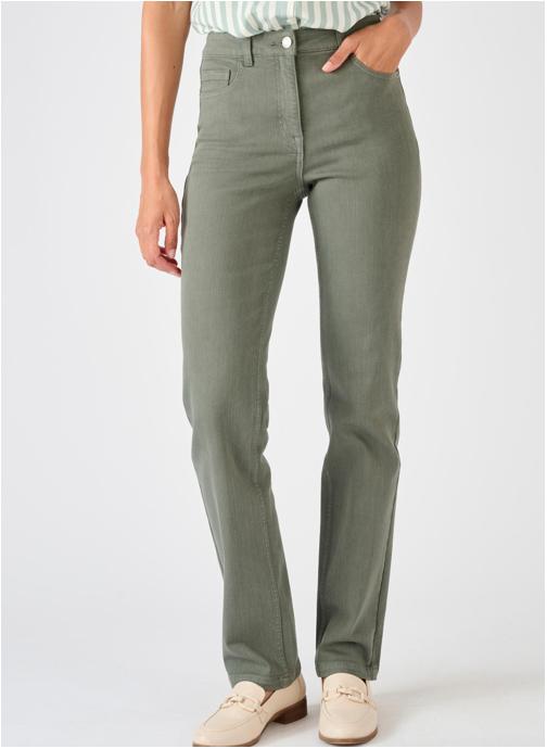 Damart Jeans droit 84360 femme vert