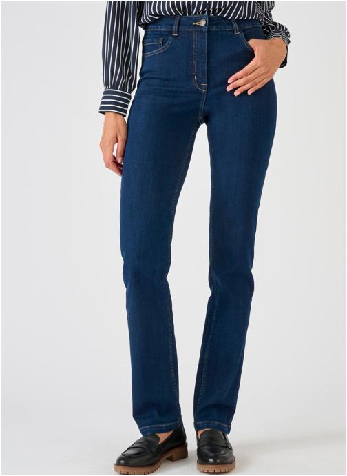 Damart Jeans droit 84360 femme bleu