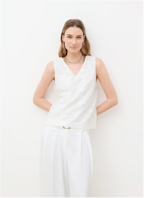 Caroll Débardeurs 261T-TAMBRE femme blanc