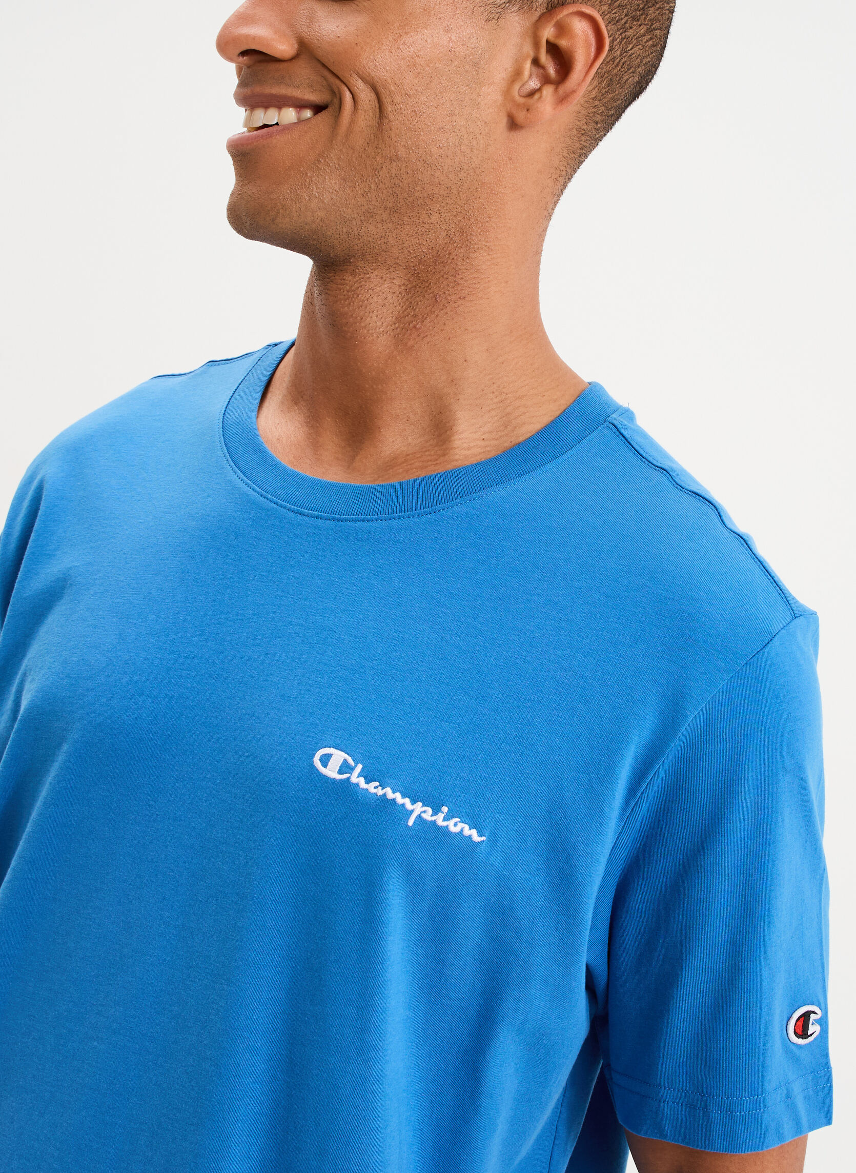 Tee-shirts T-shirt - CHAMP1_TEE_221798BS220 homme bleu Champion Tee-shirts T-shirt - CHAMP1_TEE_221798BS220 homme bleu Bleu