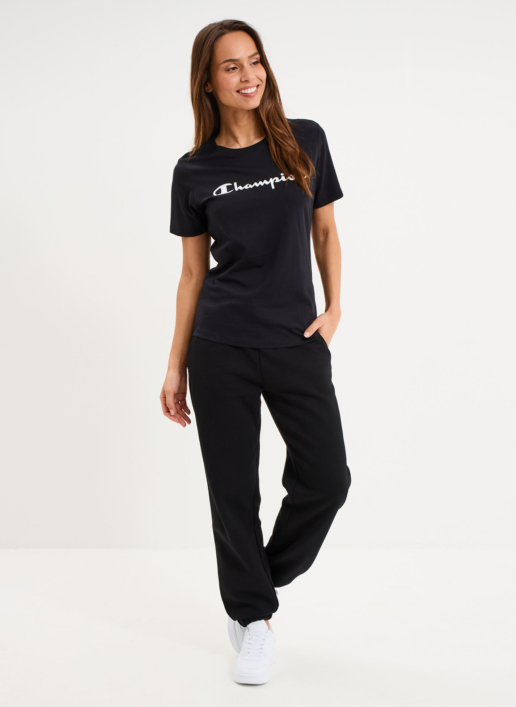 Tee-shirts CHAMP3_TEE_118428KK001 femme noir Champion Tee-shirts CHAMP3_TEE_118428KK001 femme noir Noir